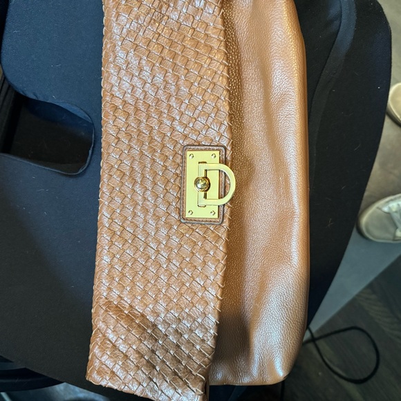 Woven Leather Shoulder Bag with Chain Strap - Brown banana republic - Picture 5 of 5